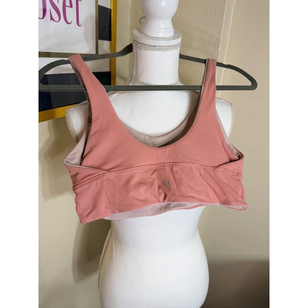 Lululemon Align Reversible Bra Pink Nulu Light Support Yoga Sports Bra